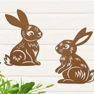 Diseño SVG de conejito de primavera | Corte láser de Pascua, Cricut, Silhouette