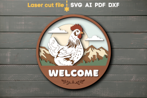 Archivos SVG cortados con láser de Bienvenida