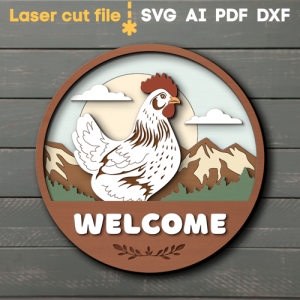 Archivos SVG cortados con láser de Bienvenida