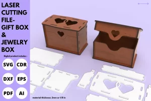 Caja joyera regalo - Corte Laser