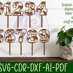 Cake topper Safari