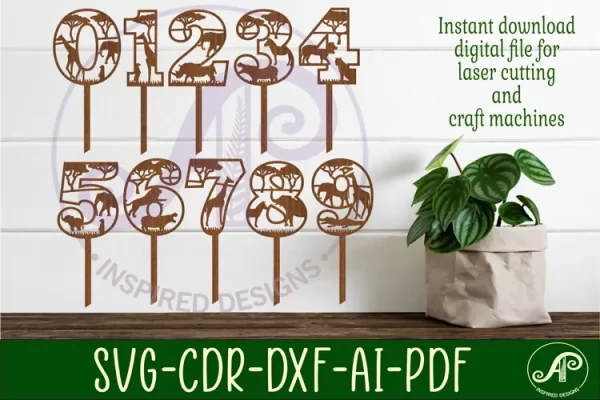Cake topper Safari