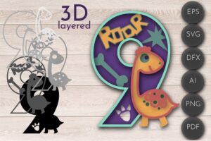 Numeros y Letras multicapa Corte Laser