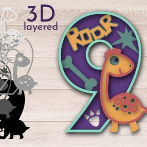 Numeros y Letras multicapa Corte Laser