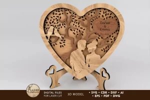 Corazón - Corte Láser