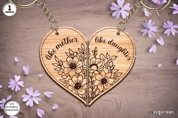 Llavero corazón día de las madres