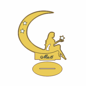 Mis 15 con luna - Corte Láser