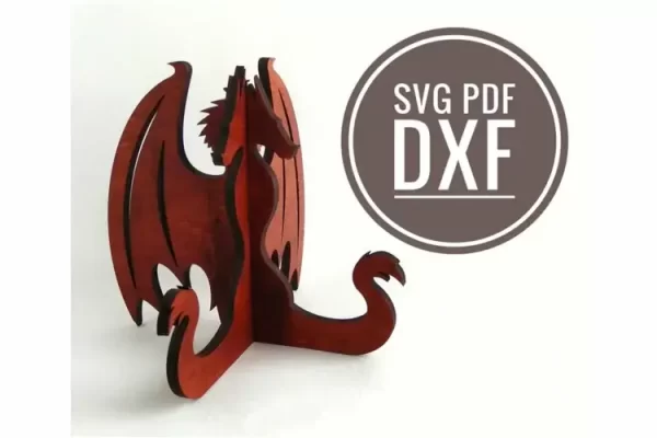 Caballete de dragón SVG | Archivo cortado a láser