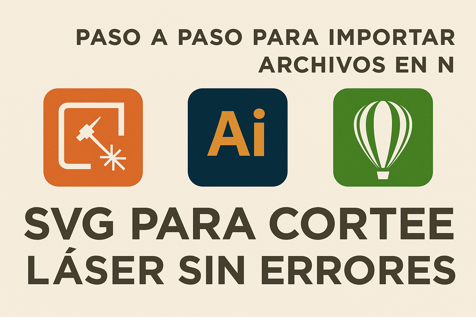 Cómo importar archivos SVG en LightBurn, Illustrator y CorelDRAW paso a paso