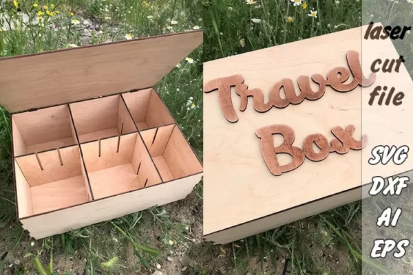 Caja| Caja de madera de viaje |Caja de regalo de madera| Corte por láser