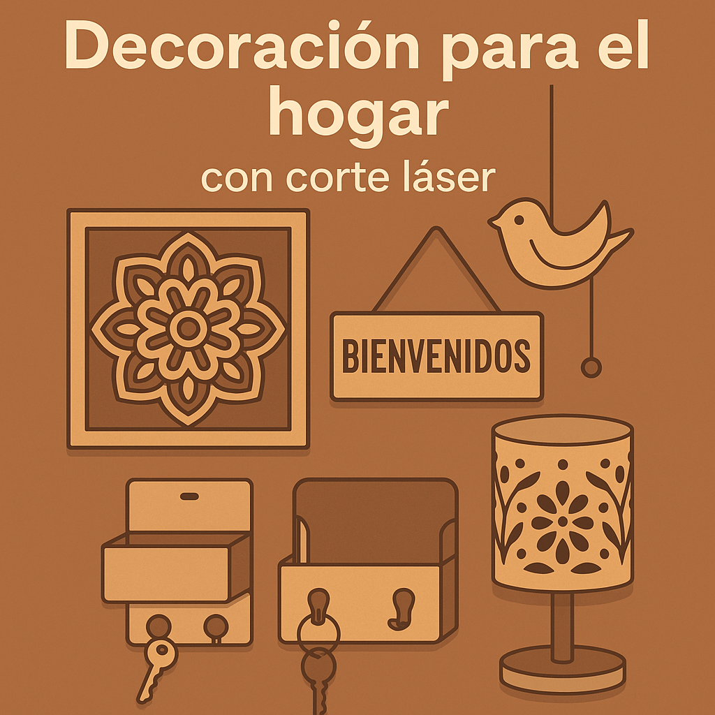 Ideas de decoración para el hogar con corte láser: proyectos creativos en MDF y acrílico