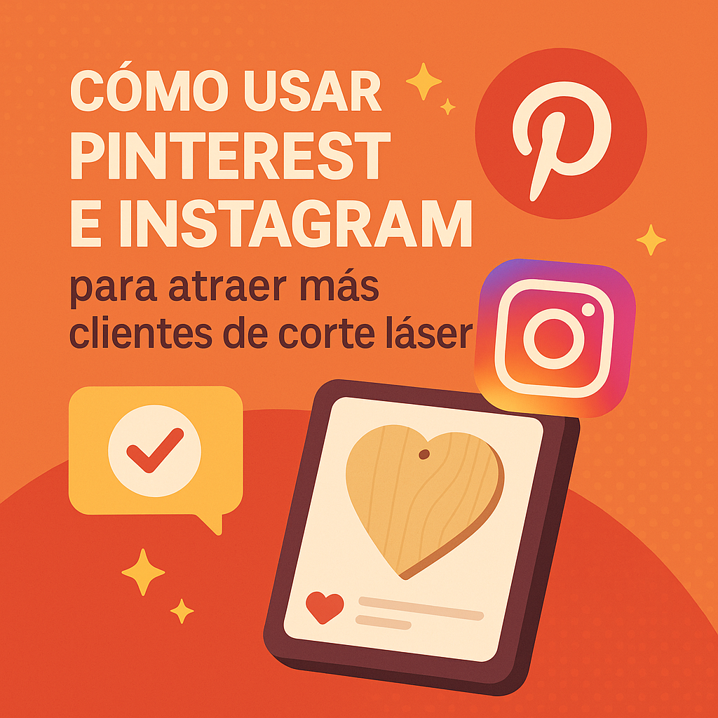 Estrategias para atraer más clientes de corte láser usando Pinterest e Instagram