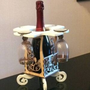 Porta botellas con copas