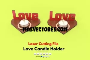 Porta vela corte láser