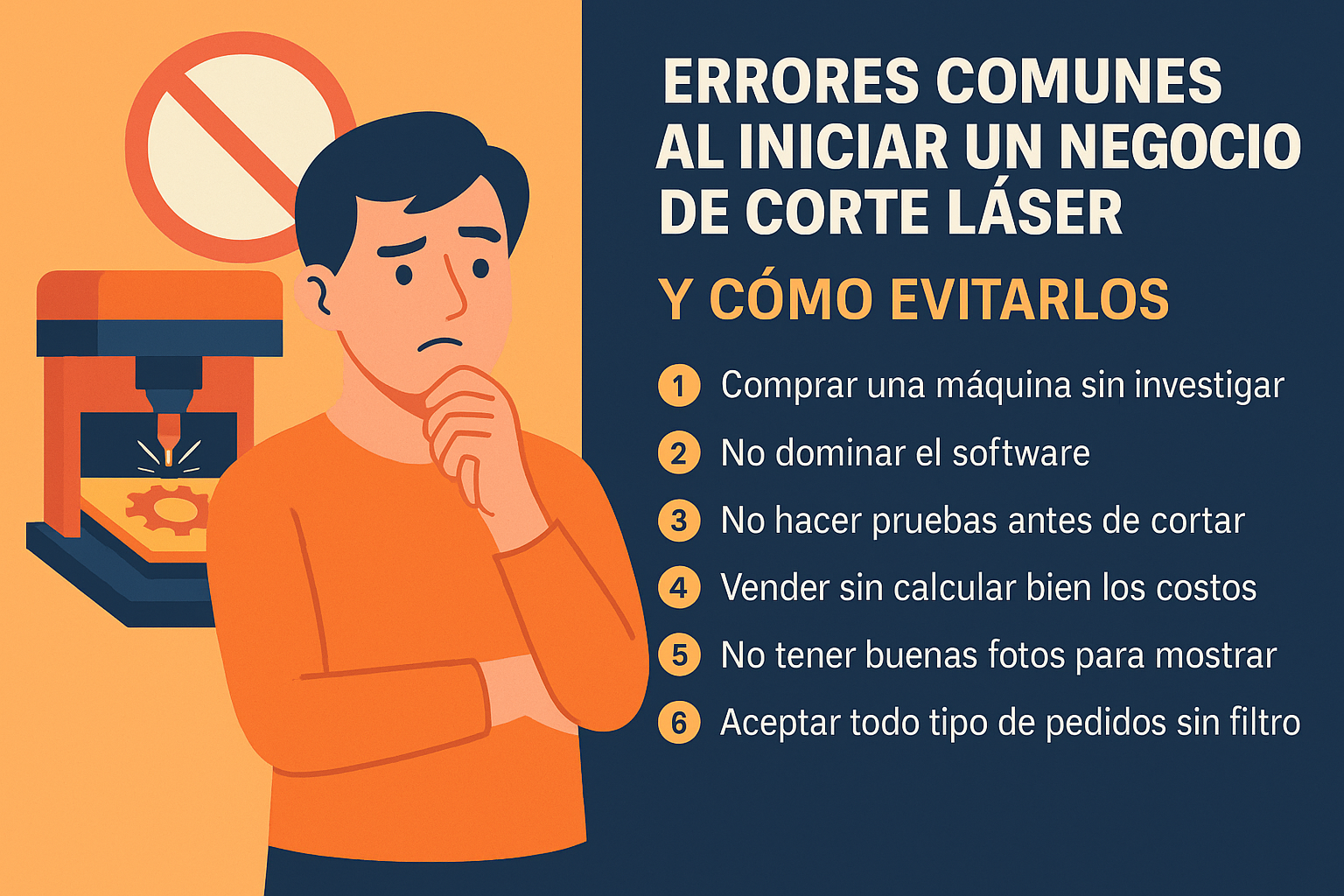 Errores frecuentes al iniciar un negocio de corte láser y cómo evitarlos desde el principio