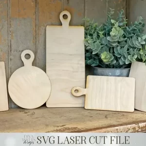 Tablas de cortar 3D de estilo rústico para Glowforge