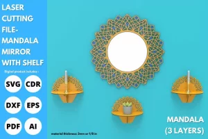 Espejo con porta velas