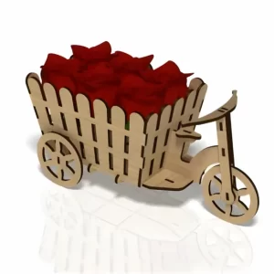 Bicicleta con flores - Corte laser
