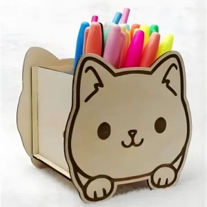 Cajita tipo gato - Corte laser - Descarga gratis