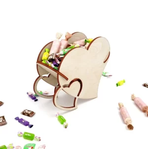 Caja corazón  - Corte Láser