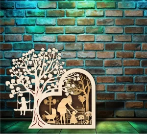 Árbol con corazones multicapa dia de las madres