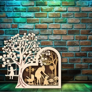 Árbol con corazones multicapa dia de las madres