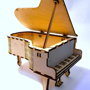 Caja en forma de piano para Corte Láser Gratis