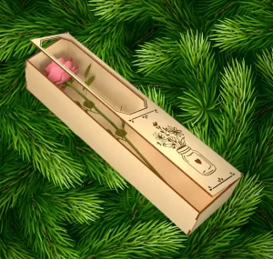 Cajita para una rosa - Corte láser gratis