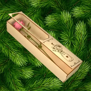 Cajita para una rosa - Corte láser gratis