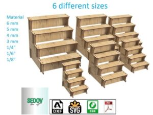 Estante exhibidor corte laser