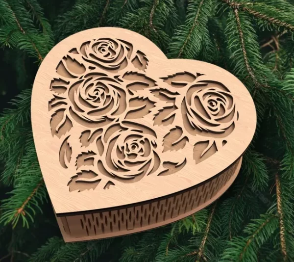 Caja de corazon para corte laser gratis