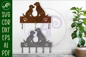 Diseños de llaveros de perros para madera y metal