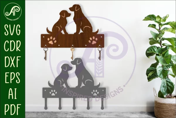 Diseños de llaveros de perros para madera y metal