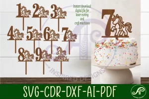 Numeros cake toppers