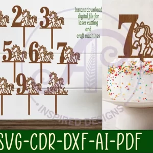 Numeros cake toppers
