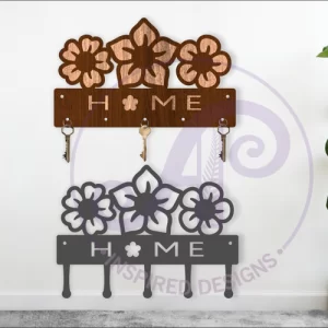 Diseños de llaveros de flores para madera y metal