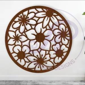 Letrero de arte de pared con estampado floral