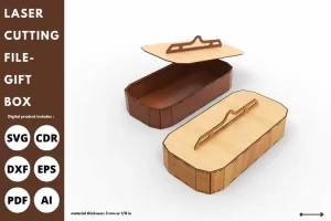 la mejor caja para cualquier cosa con tapa cortada con láser svg