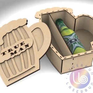 Caja cerveza día del padre - Corte Laser - Gratis
