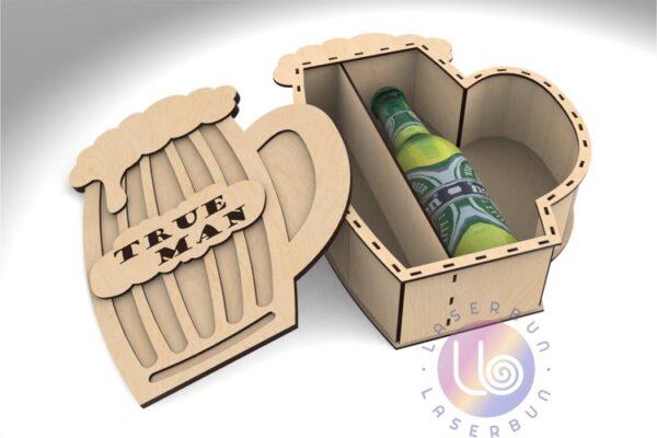 Caja cerveza día del padre - Corte Laser - Gratis