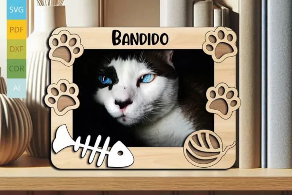 Marco de foto para gato