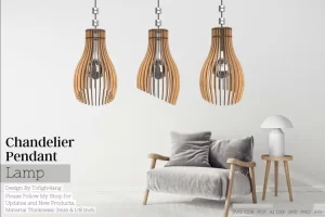Lámpara colgante con diseño cortado con láser | Lámpara colgante para decoración del hogar.