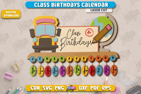 Cumpleaños en el aula | Pizarra de cumpleaños | Escuela | Compañeros de clase