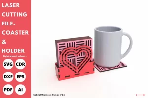 Coaster para taza de cafe - Corte laser - gratis