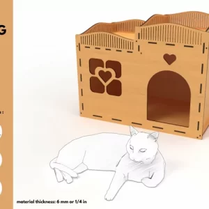 Casa de gato o perro - Corte Laser
