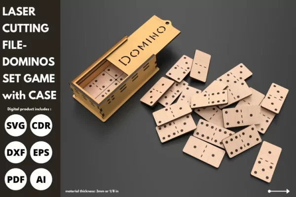 Dominos y caja - Corte Laser - Gratis
