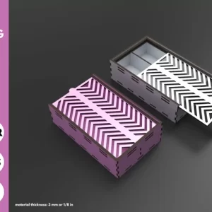 caja doble con tapa deslizante archivo cortado por láser svg