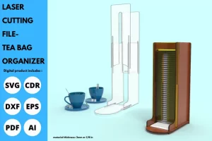 Organizador de bolsas de té - SVG - archivo de corte por láser