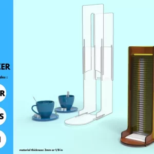 Organizador de bolsas de té - SVG - archivo de corte por láser