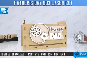 Caja de regalo del Día del Padre | Caja de almacenamiento | Caja de herramientas | Archivo CNC
